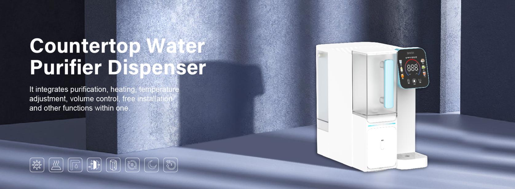 Dispensador purificador de agua para encimera